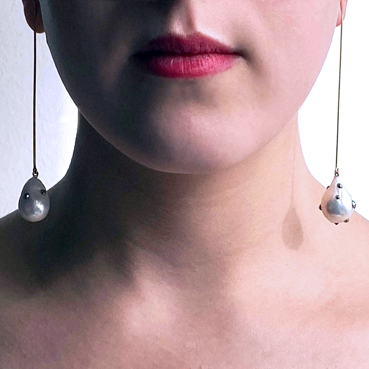 Long straight gold clearance earrings