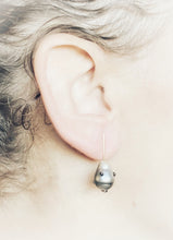 Load image into Gallery viewer, The Petite Collection Short Straight Drop Fixed Tahitian Baroque Pearl Earrings