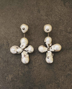 Convertible White Maltese Pendant Earrings